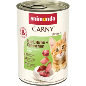 ANIMONDA karma konserwowa CARNY Kitten - wołowina, kurczak, królik 400g